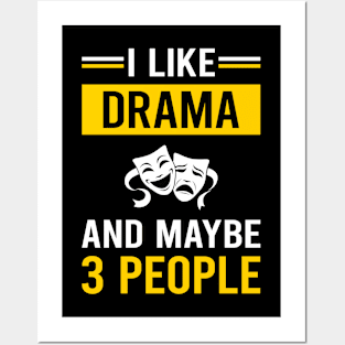 3 People Drama Posters and Art